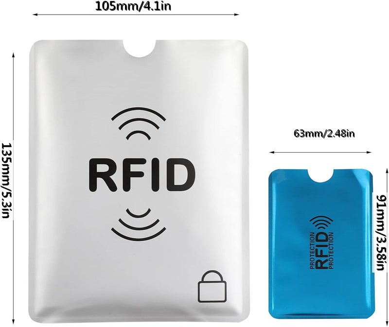 Schembo 16 RFID Blocking Sleeves Set (12 Colorful Credit Card Protector RFID Blocking Sleeve & 4 RFID Passport Holder). Effectively Protect Your Credit, Debit, and ID Cards From Electronic Theft. - Image 3
